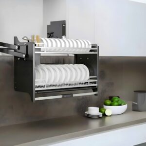 Giá Bát Đĩa Nâng Hạ Dạng Nan INOX 304